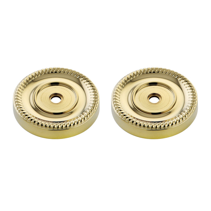 Kingston Heirloom DRF914122 - Camelon 1-1/4-Inch Brass Grab Bar Flange (1 Pair), Polished Brass