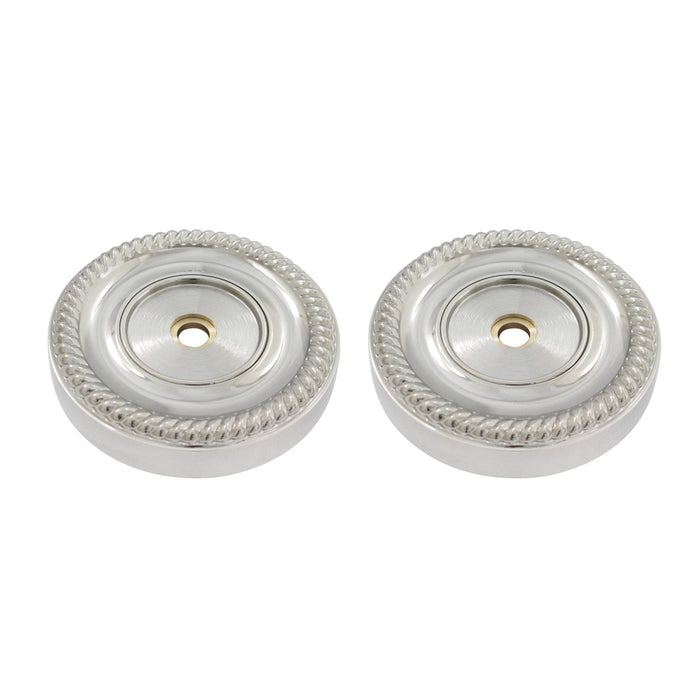 Kingston Heirloom DRF914126 - Camelon 1-1/4-Inch Brass Grab Bar Flange (1 Pair), Polished Nickel