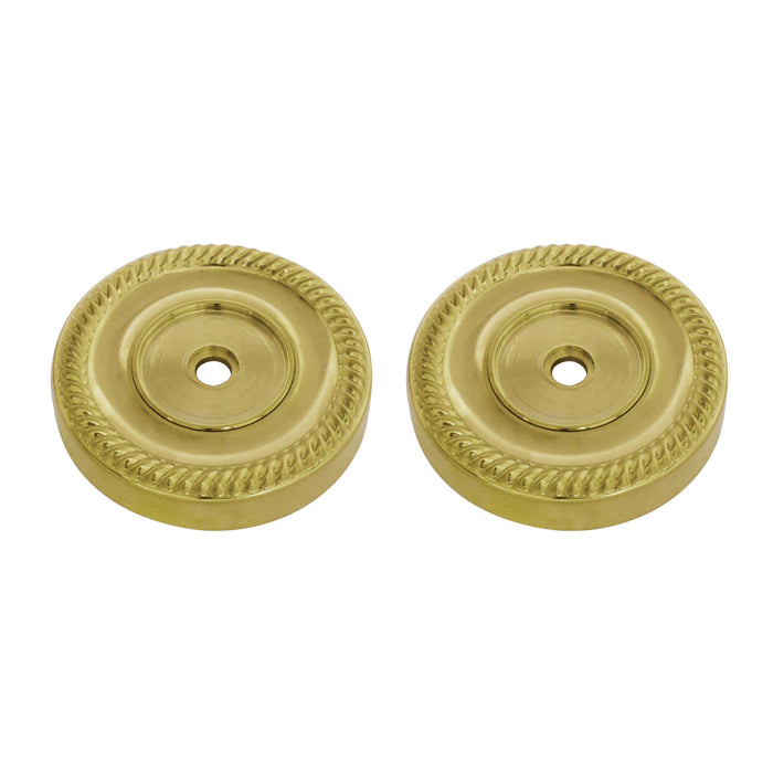 Kingston Heirloom DRF914127 - Camelon 1-1/4-Inch Brass Grab Bar Flange (1 Pair), Brushed Brass