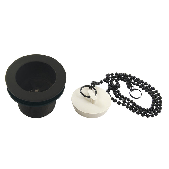 Made To Match DSP15MB 1-1/2-Inch Chain and Stopper Tub Drain with 1-1/2-Inch Body Thread, Matte Black