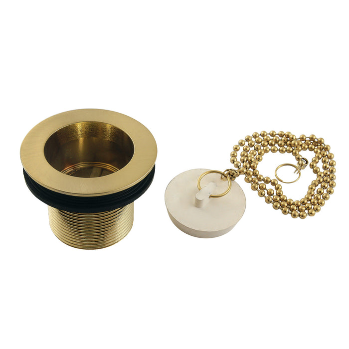 Kingston Heirloom DSP15SB - Made To Match 1-1/2-Inch Chain and Stopper Tub Drain with 1-1/2-Inch Body Thread, Brushed Brass