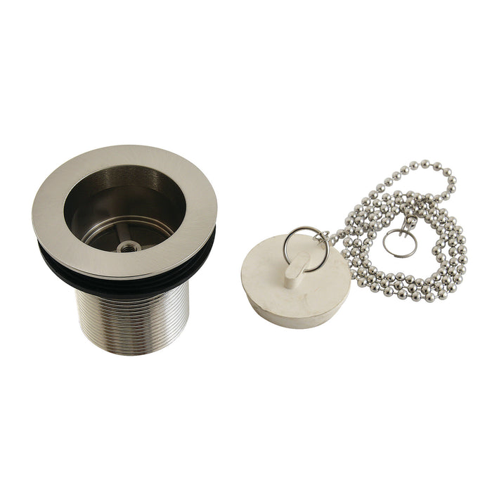 Made To Match DSP20SN 1-1/2-Inch Chain and Stopper Tub Drain with 2-Inch Body Thread, Brushed Nickel