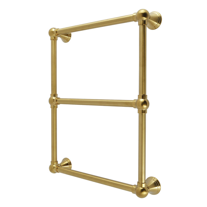 Kingston Tulare DTC24183BB - Maximilien 18-Inch x 24-Inch Brass Wall Mount 3-Tier Towel Rack, Brushed Brass
