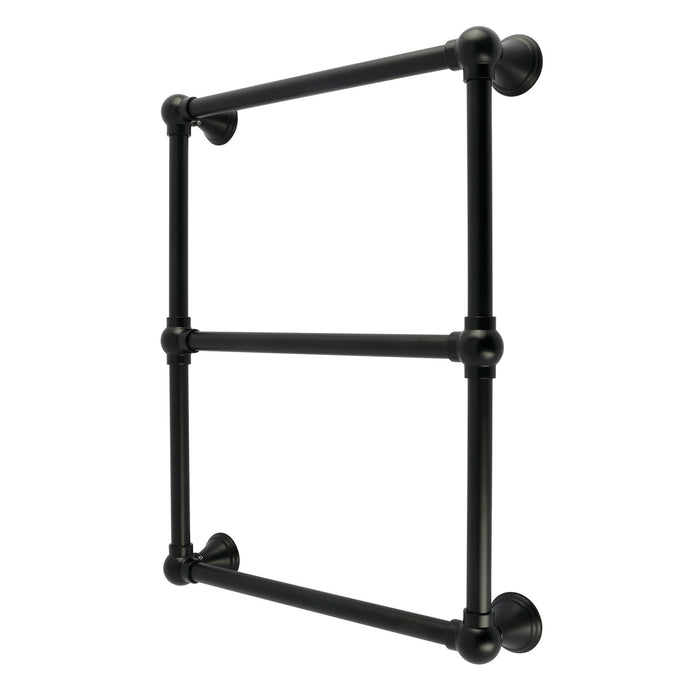 Kingston Tulare DTC24183MB - Maximilien 18-Inch x 24-Inch Brass Wall Mount 3-Tier Towel Rack, Matte Black