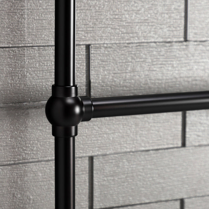 Kingston Tulare DTC322419MB - Maximilien 24-Inch x 32-Inch Brass Wall Mount 3-Tier Towel Rack, Matte Black