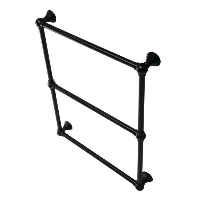Kingston Tulare DTC322419MB - Maximilien 24-Inch x 32-Inch Brass Wall Mount 3-Tier Towel Rack, Matte Black