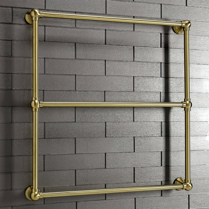 Maximilien DTC323019BB 30-Inch Wall Mount 3-Bar Towel Rack, Brushed Brass
