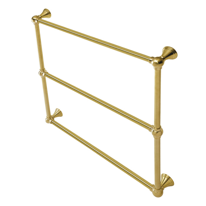 Kingston Tulare DTC323019BB - Maximilien 30-Inch x 32-Inch Brass Wall Mount 3-Tier Towel Rack, Brushed Brass