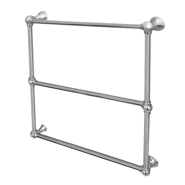 Kingston Tulare DTC323019CP - Maximilien 30-Inch x 32-Inch Brass Wall Mount 3-Tier Towel Rack, Polished Chrome