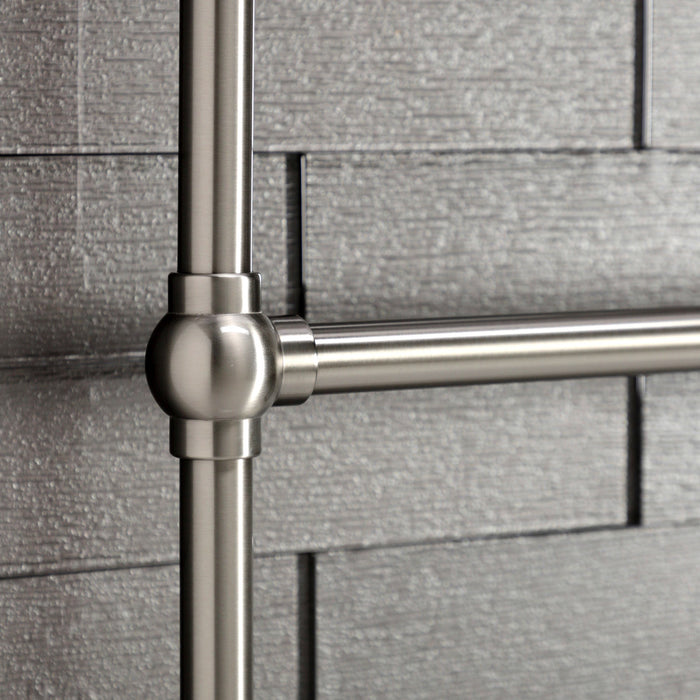 Maximilien DTC323019SN 30-Inch x 32-Inch Brass Wall Mount 3-Tier Towel Rack, Brushed Nickel