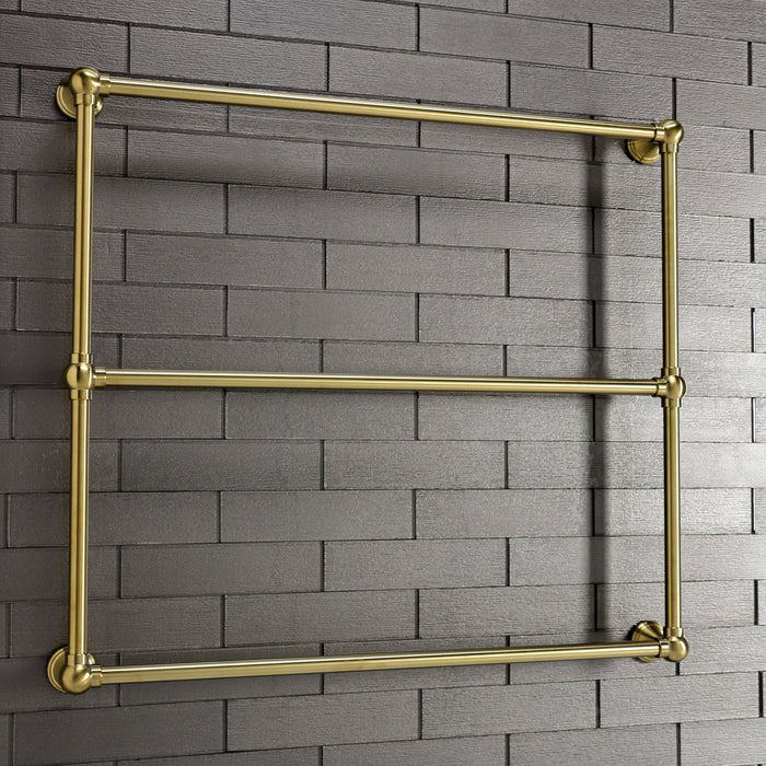 Maximilien DTC323619BB 36-Inch Wall Mount 3-Bar Towel Rack, Brushed Brass