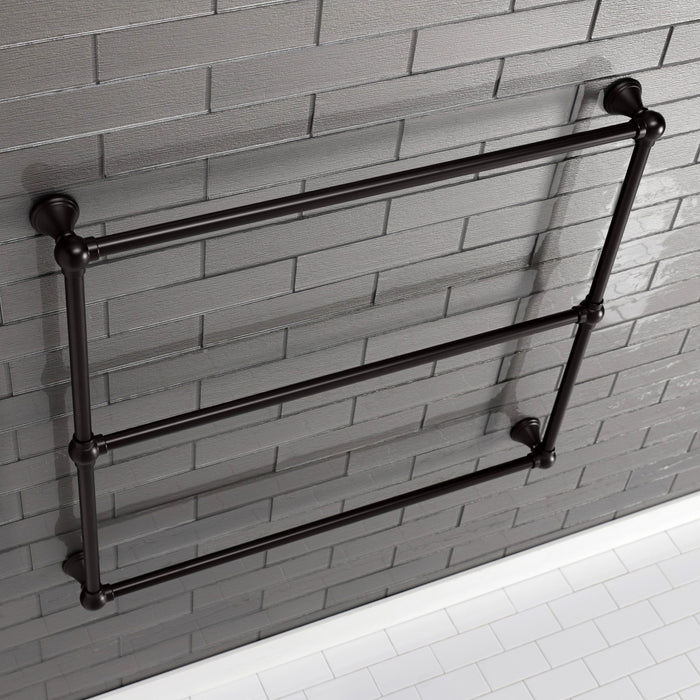 Kingston Tulare DTC323619ORB - Maximilien 36-Inch x 32-Inch Brass Wall Mount 3-Tier Towel Rack, Oil Rubbed Bronze