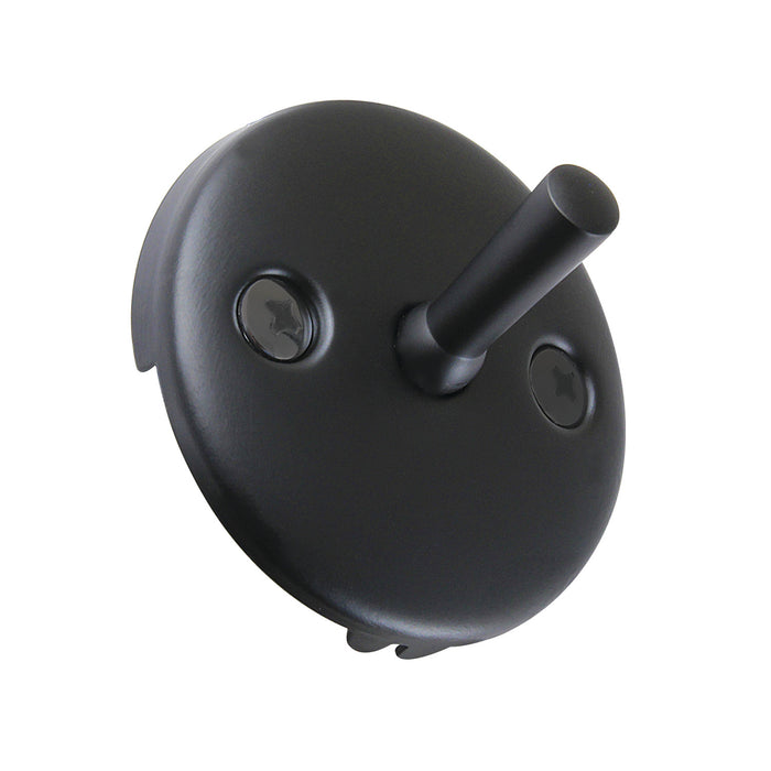 Kingston Made To Match DTL100MB Round Bathtub Overflow Plate with Trip Lever, Matte Black