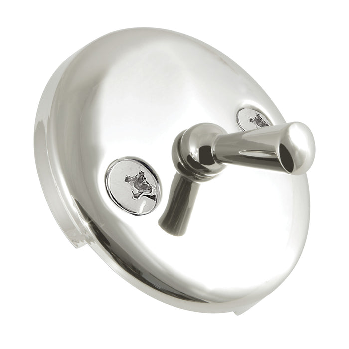 Kingston Made To Match DTL106 Round Bathtub Overflow Plate with Trip Lever, Polished Nickel