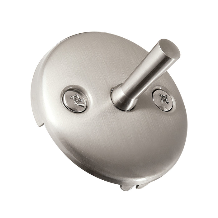 Kingston Made To Match DTL108 Round Bathtub Overflow Plate with Trip Lever, Brushed Nickel