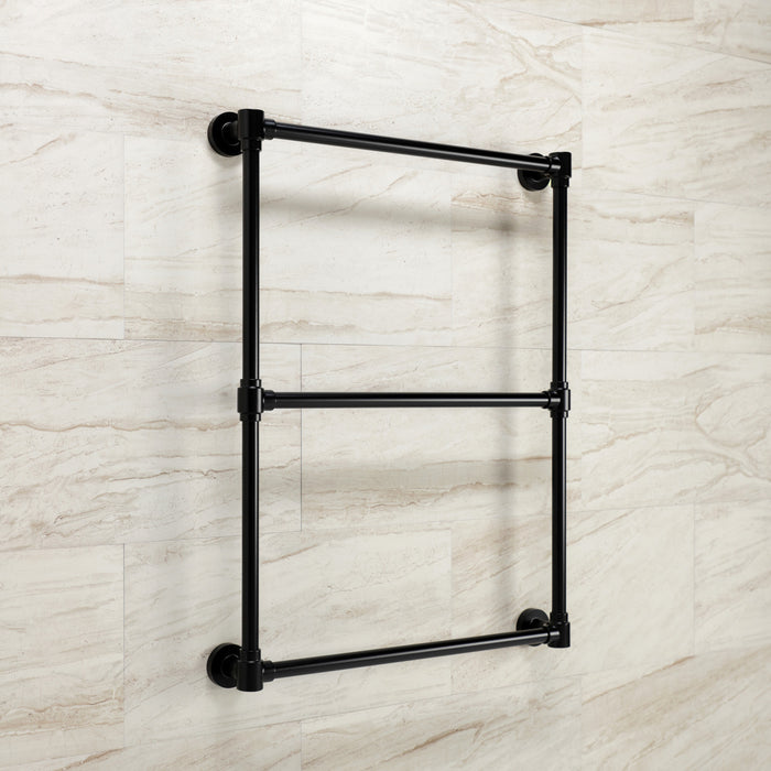 Gallant DTM322430 24-Inch x 32-Inch Brass Wall Mount 3-Tier Towel Rack, Matte Black