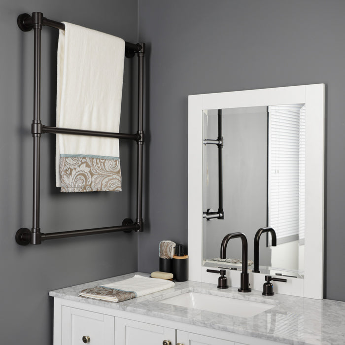 Kingston Sona DTM322435 - Gallant 24-Inch x 32-Inch Brass Wall Mount 3-Tier Towel Rack, Oil Rubbed Bronze
