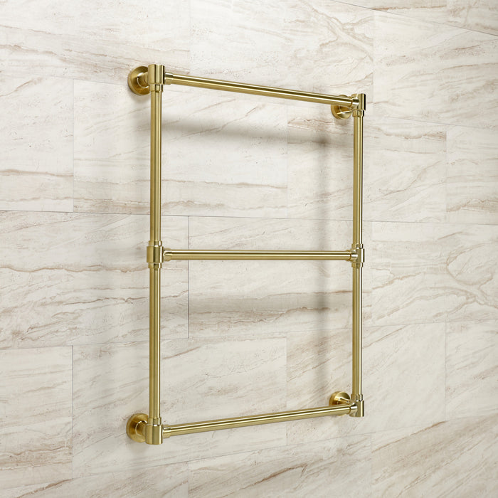 Kingston Sona DTM322437 - Gallant 24-Inch x 32-Inch Brass Wall Mount 3-Tier Towel Rack, Brushed Brass