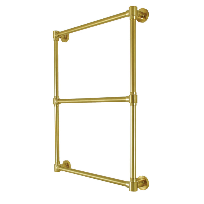 Kingston Sona DTM322437 - Gallant 24-Inch x 32-Inch Brass Wall Mount 3-Tier Towel Rack, Brushed Brass