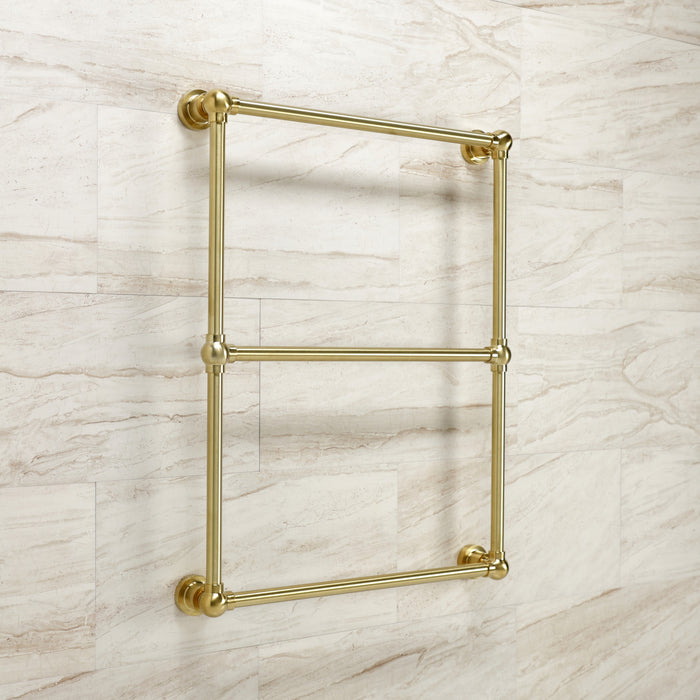 Kingston Sona DTM32243BB - Palatine 24-Inch x 32-Inch Brass Wall Mount 3-Tier Towel Rack, Brushed Brass