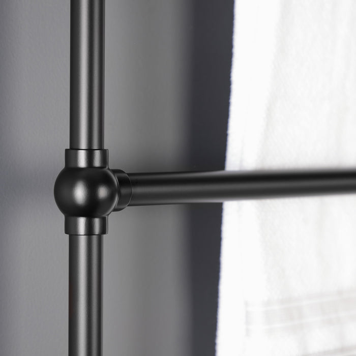 Kingston Sona DTM32243MB - Palatine 24-Inch x 32-Inch Brass Wall Mount 3-Tier Towel Rack, Matte Black