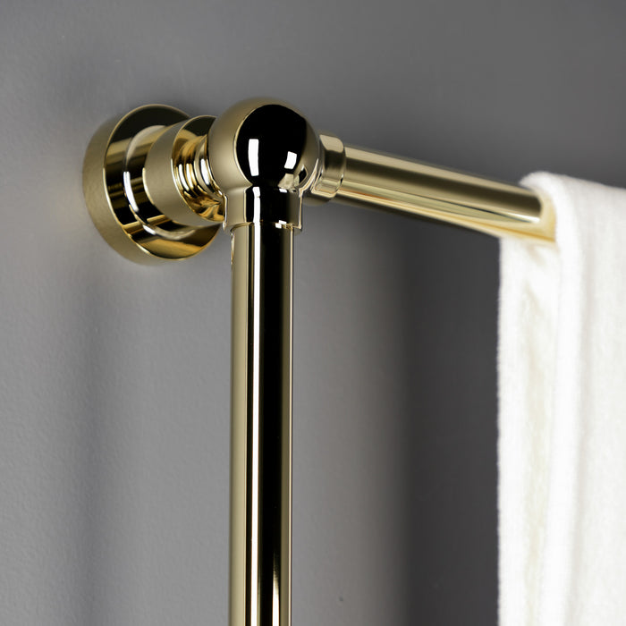 Kingston Sona DTM32243PB - Palatine 24-Inch x 32-Inch Brass Wall Mount 3-Tier Towel Rack, Polished Brass