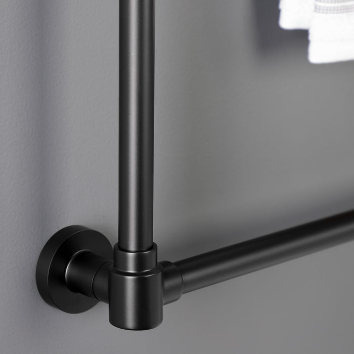 Kingston Sona DTM323030 - Gallant 30-Inch x 32-Inch Brass Wall Mount 3-Tier Towel Rack, Matte Black