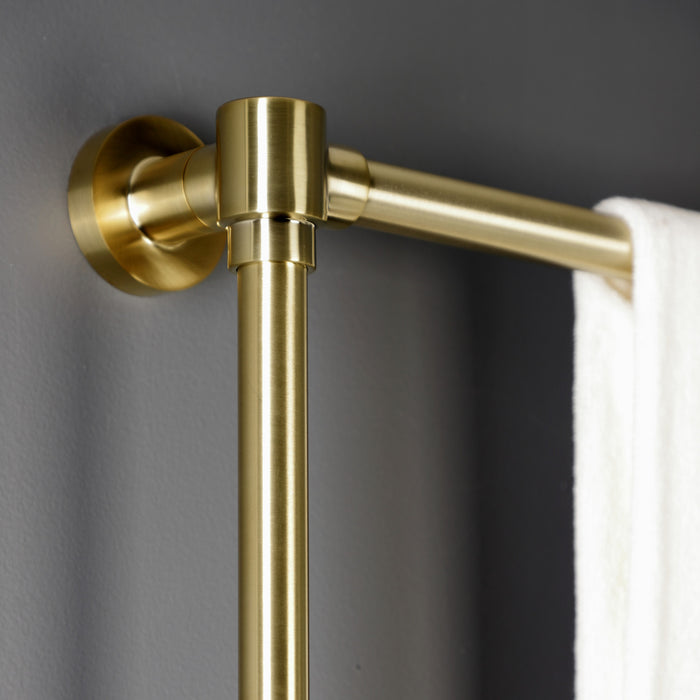 Kingston Sona DTM323037 - Gallant 30-Inch x 32-Inch Brass Wall Mount 3-Tier Towel Rack, Brushed Brass