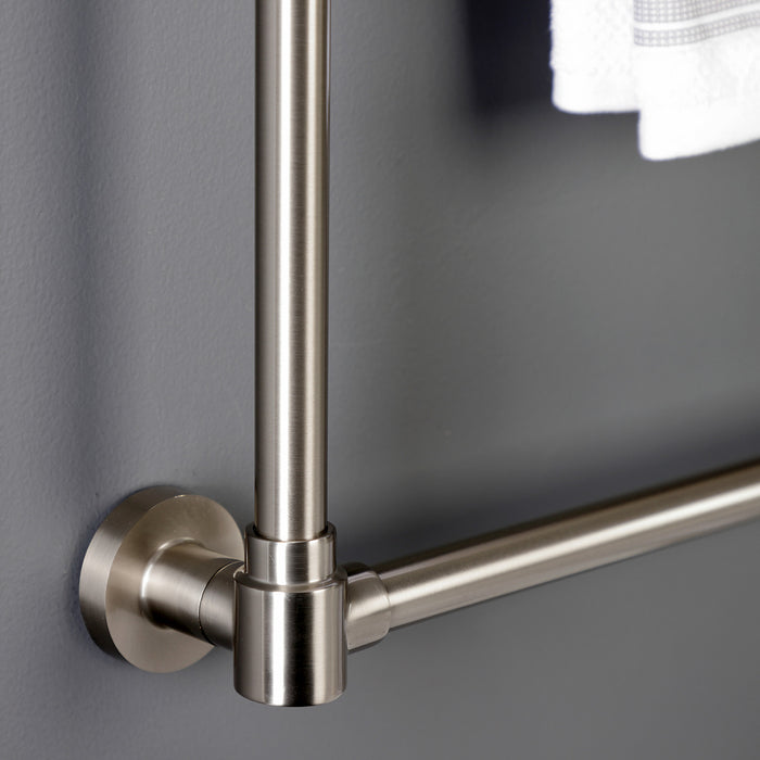 Kingston Sona DTM323038 - Gallant 30-Inch x 32-Inch Brass Wall Mount 3-Tier Towel Rack, Brushed Nickel