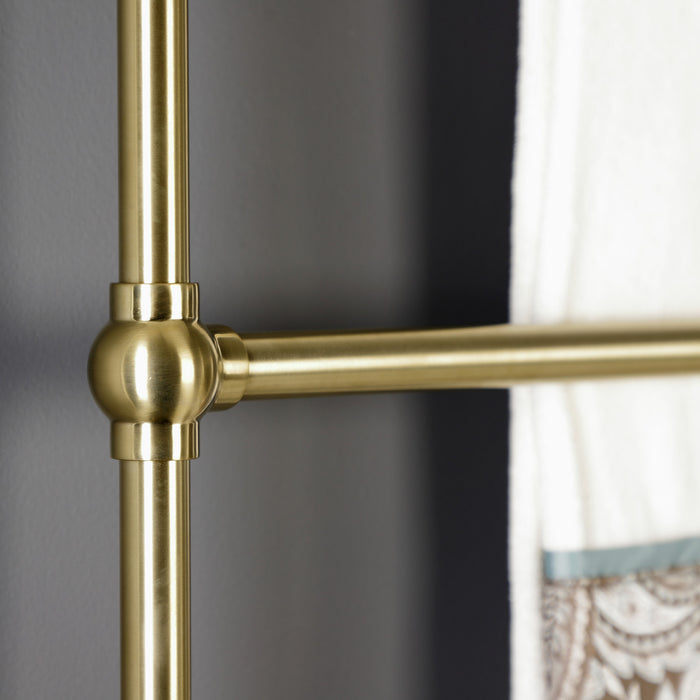 Kingston Sona DTM32303BB - Palatine 30-Inch x 32-Inch Brass Wall Mount 3-Tier Towel Rack, Brushed Brass