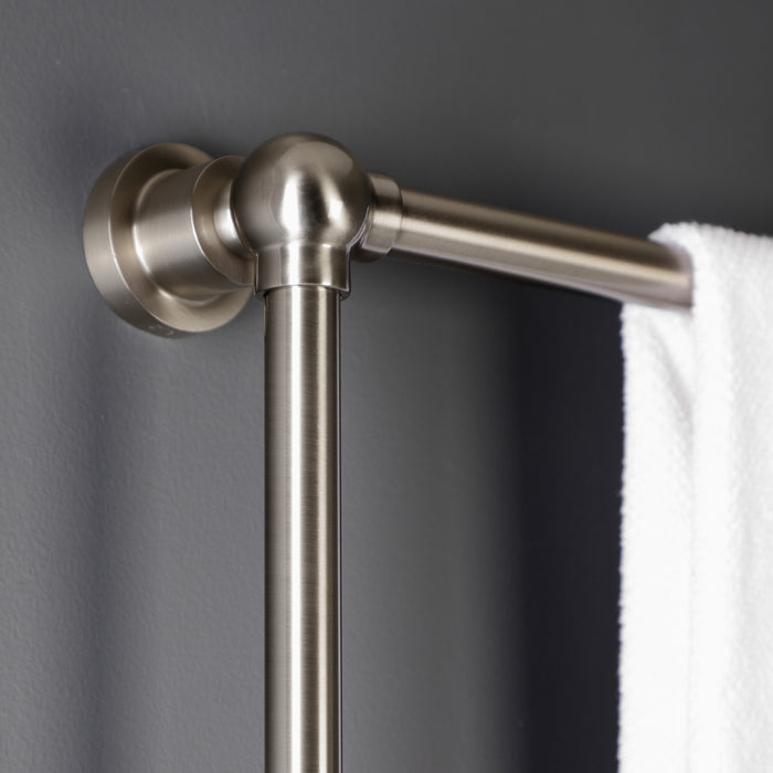 Kingston Sona DTM32303BN - Palatine 30-Inch x 32-Inch Brass Wall Mount 3-Tier Towel Rack, Brushed Nickel