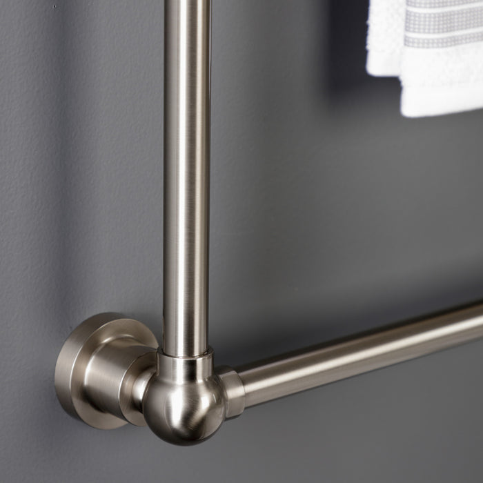 Kingston Sona DTM32303BN - Palatine 30-Inch x 32-Inch Brass Wall Mount 3-Tier Towel Rack, Brushed Nickel