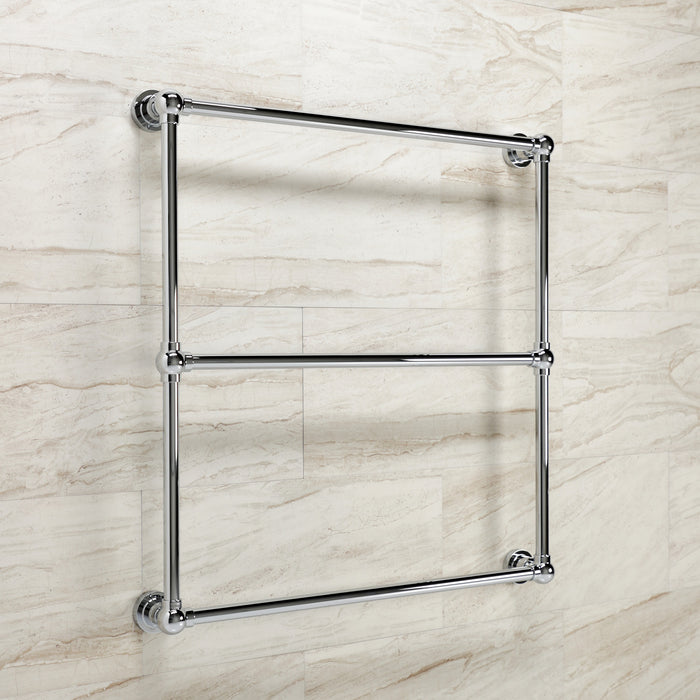 Kingston Sona DTM32303CP - Palatine 30-Inch x 32-Inch Brass Wall Mount 3-Tier Towel Rack, Polished Chrome