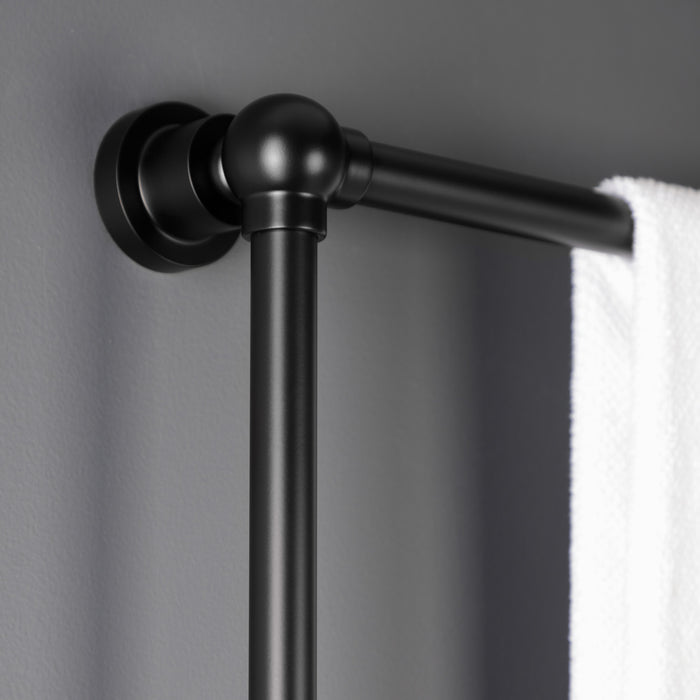 Kingston Sona DTM32303MB - Palatine 30-Inch x 32-Inch Brass Wall Mount 3-Tier Towel Rack, Matte Black