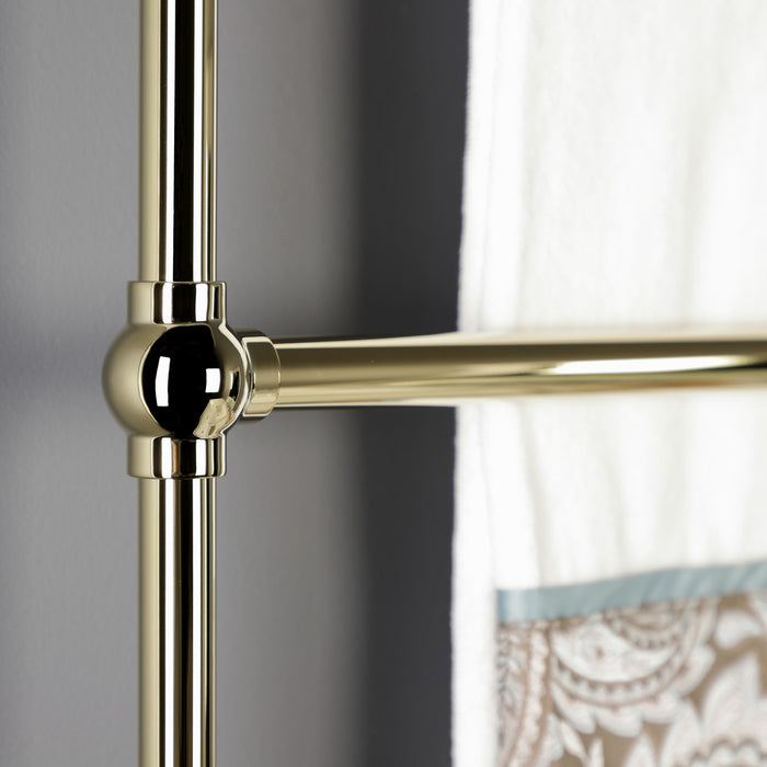Kingston Sona DTM32303PB - Palatine 30-Inch x 32-Inch Brass Wall Mount 3-Tier Towel Rack, Polished Brass