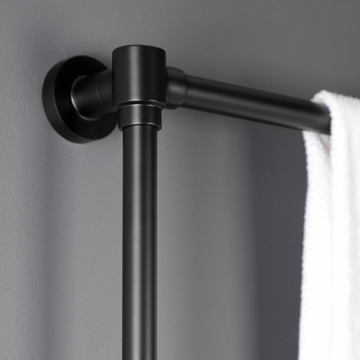 Kingston Sona DTM323630 - Gallant 36-Inch x 32-Inch Brass Wall Mount 3-Tier Towel Rack, Matte Black
