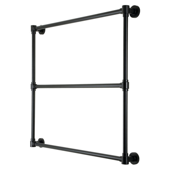 Kingston Sona DTM323630 - Gallant 36-Inch x 32-Inch Brass Wall Mount 3-Tier Towel Rack, Matte Black