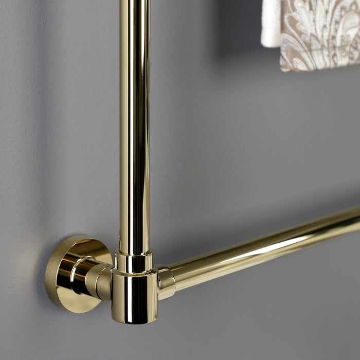 Gallant DTM323632 36-Inch x 32-Inch Brass Wall Mount 3-Tier Towel Rack, Polished Brass