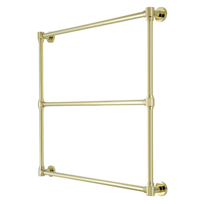 Kingston Sona DTM323632 - Gallant 36-Inch x 32-Inch Brass Wall Mount 3-Tier Towel Rack, Polished Brass