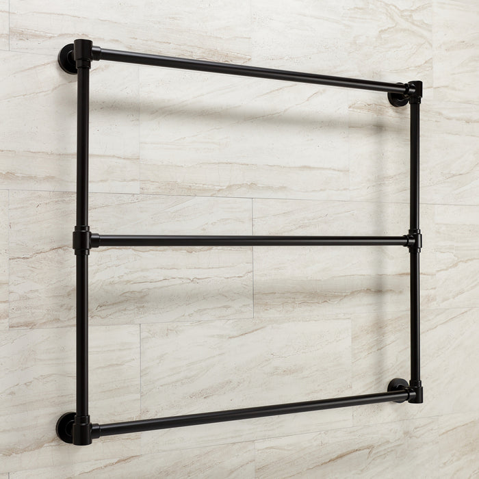 Kingston Sona DTM323635 - Gallant 36-Inch x 32-Inch Brass Wall Mount 3-Tier Towel Rack, Oil Rubbed Bronze