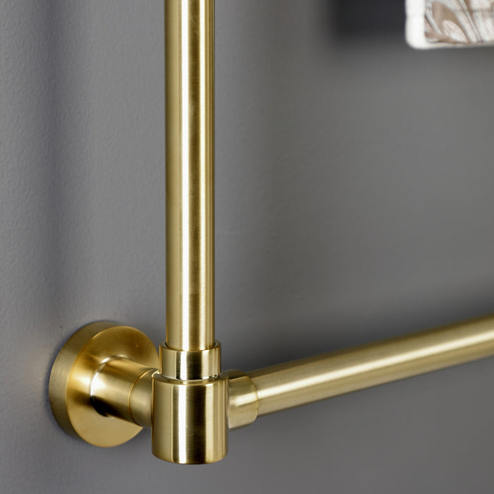 Kingston Sona DTM323637 - Gallant 36-Inch x 32-Inch Brass Wall Mount 3-Tier Towel Rack, Brushed Brass