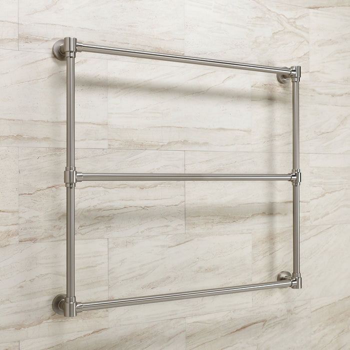 Kingston Sona DTM323638 - Gallant 36-Inch x 32-Inch Brass Wall Mount 3-Tier Towel Rack, Brushed Nickel
