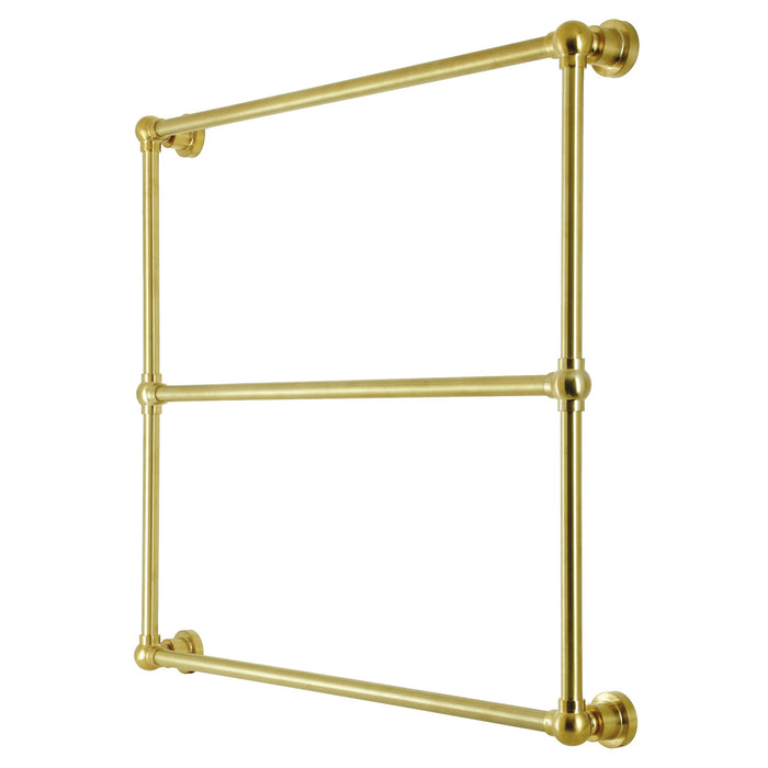 Palatine DTM32363BB 36-Inch x 32-Inch Brass Wall Mount 3-Tier Towel Rack, Brushed Brass
