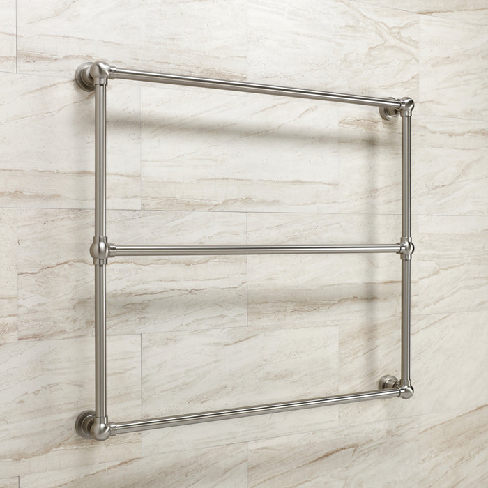 Kingston Sona DTM32363BN - Palatine 36-Inch x 32-Inch Brass Wall Mount 3-Tier Towel Rack, Brushed Nickel