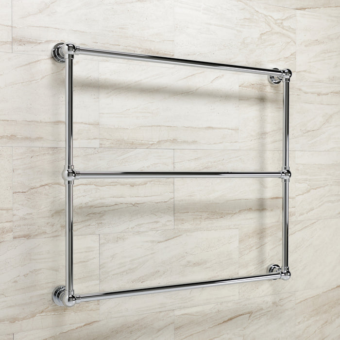 Kingston Sona DTM32363CP - Palatine 36-Inch x 32-Inch Brass Wall Mount 3-Tier Towel Rack, Polished Chrome