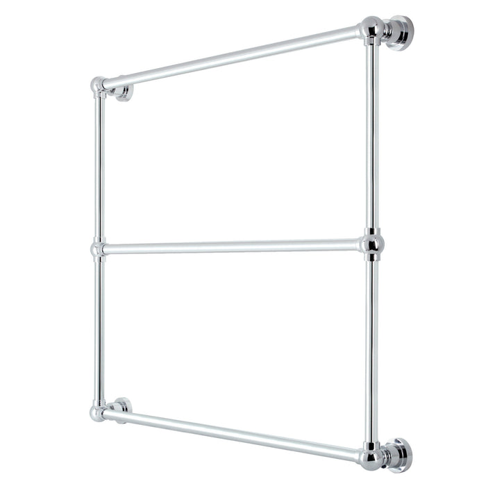 Kingston Sona DTM32363CP - Palatine 36-Inch x 32-Inch Brass Wall Mount 3-Tier Towel Rack, Polished Chrome