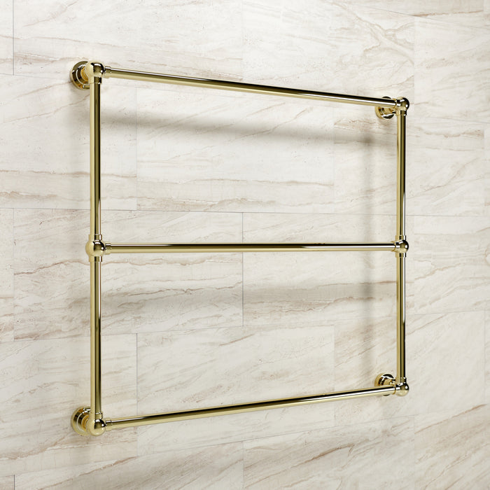 Kingston Sona DTM32363PB - Palatine 36-Inch x 32-Inch Brass Wall Mount 3-Tier Towel Rack, Polished Brass