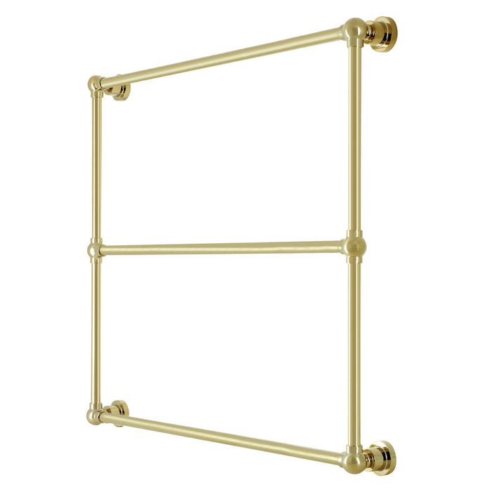 Kingston Sona DTM32363PB - Palatine 36-Inch x 32-Inch Brass Wall Mount 3-Tier Towel Rack, Polished Brass