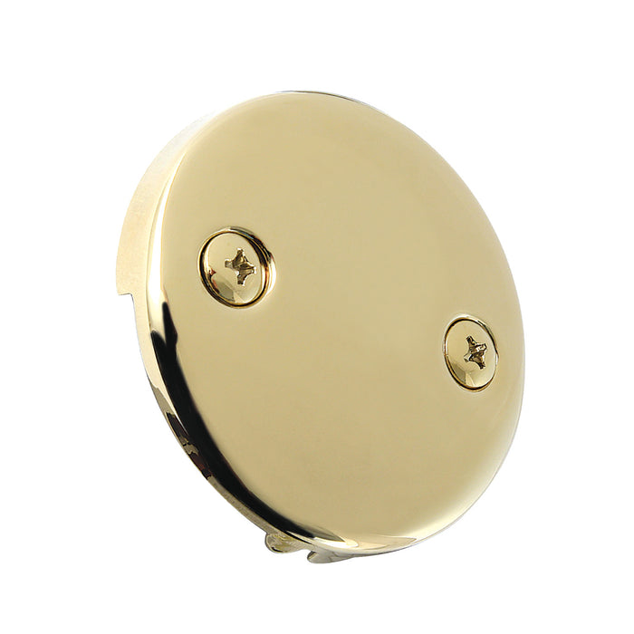 Kingston Made To Match DTT102 Round Bathtub Overflow Plate, Polished Brass