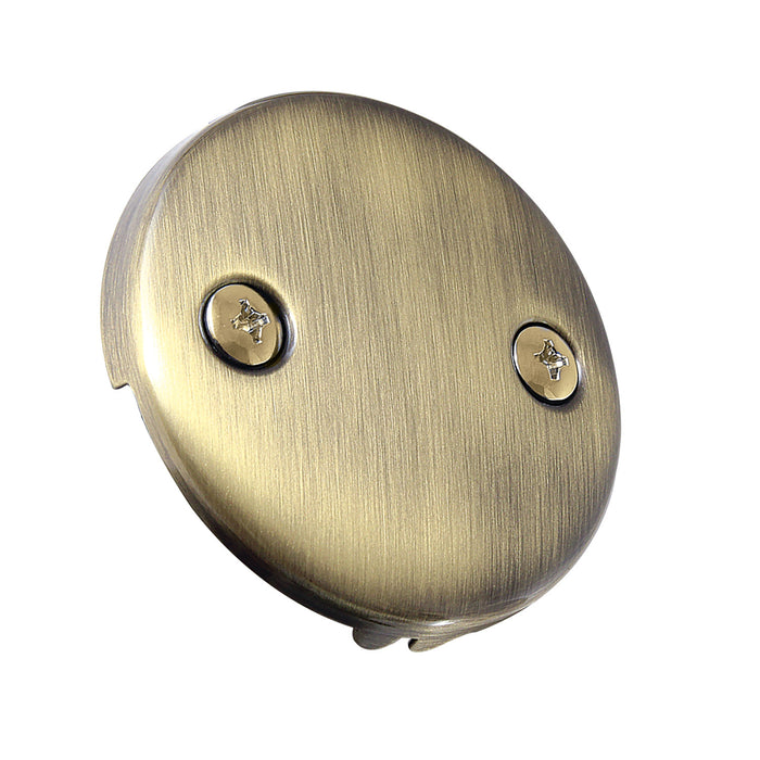 Kingston Made To Match DTT103 Round Bathtub Overflow Plate, Antique Brass
